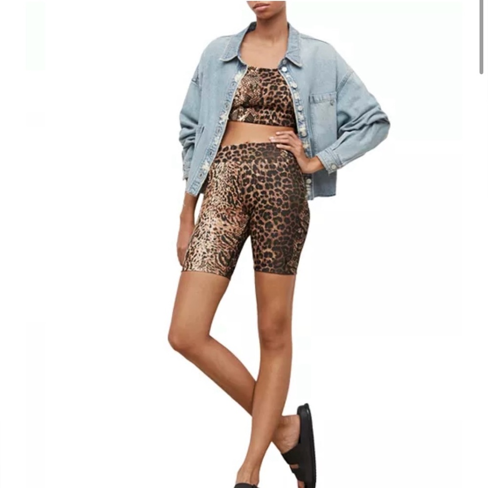 All Saints Ariel Noche Longline Bike Shorts Sz 2